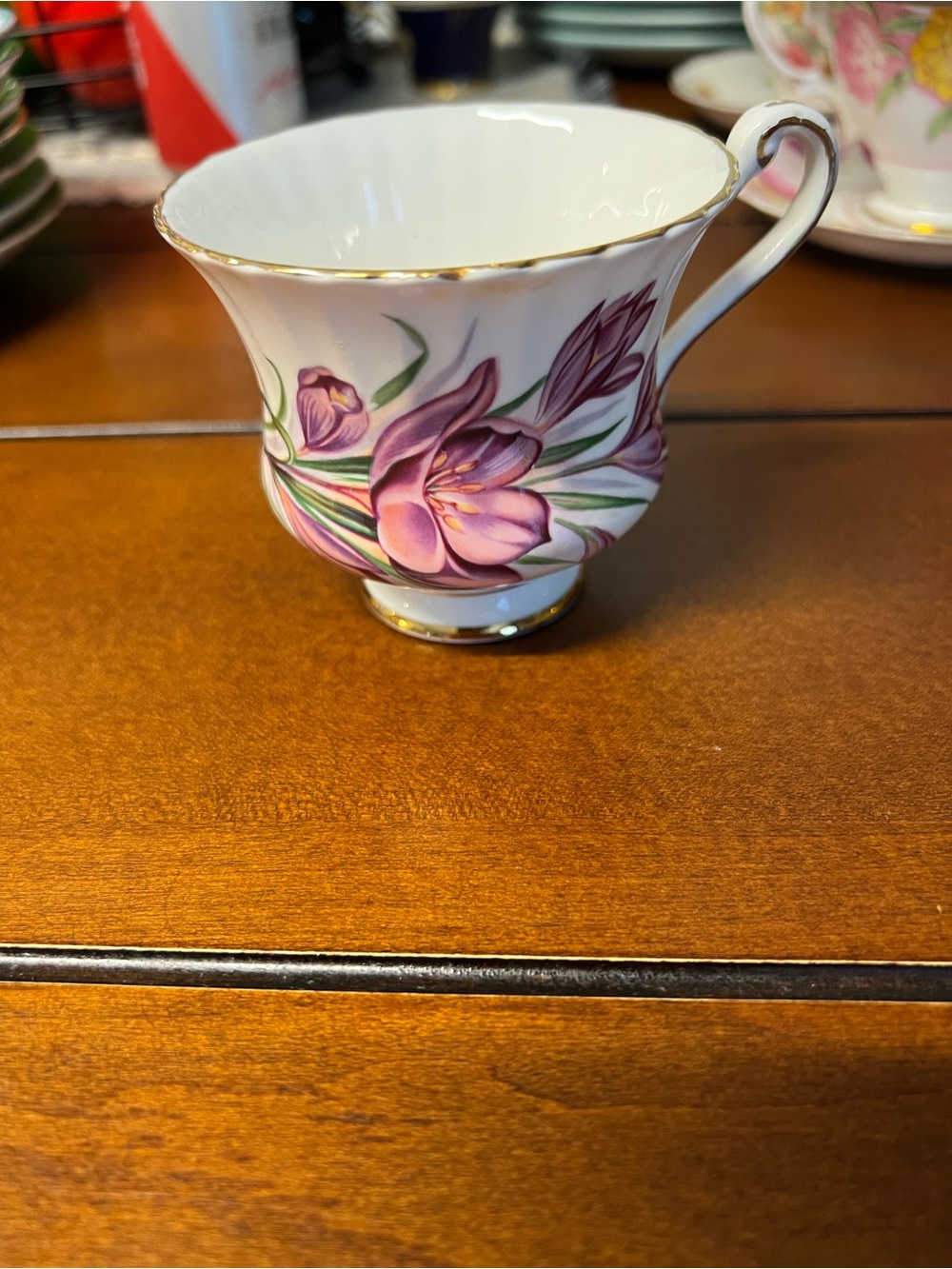 Paragon Bone China Cup Purple Crocus Design